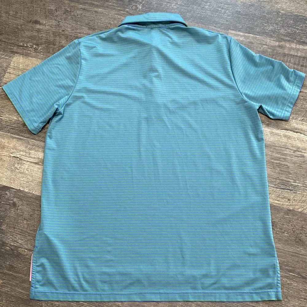 RLX Ralph Lauren Men's Performance Striped Golf Polo Shirt Size Large